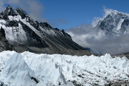 View of Mount Everest Base Camp.